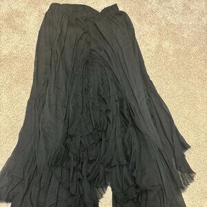 Free People Long Black Skirt